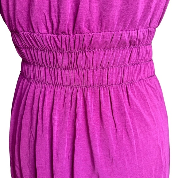 Trina Turk Plunging Neckline Smock Waistline V-neck Top Size Small - Picture 9 of 15